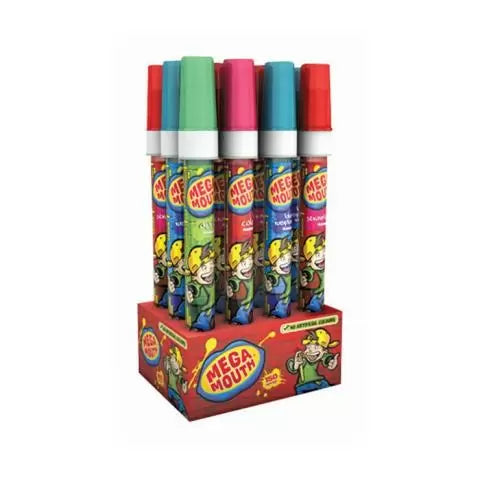 Uk- Bazooka Mega Mouth Candy Spray 23g X 12 Units –