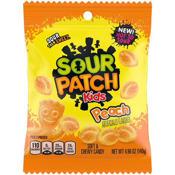 Sour Patch Kids - Peach - Peg Bag 4.96oz X 12 Units