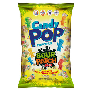 Candy Pop Sour Patch Kids Popcorn 5.25oz X 12 Units