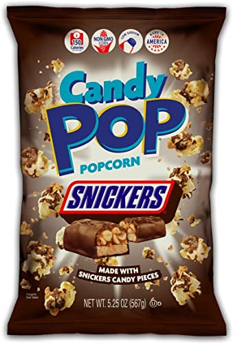 Candy Pop Popcorn Snickers 5.25oz X 12 Units