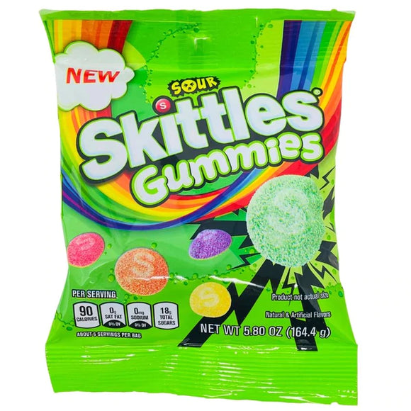 Skittles Gummies Sour Peg Bag 5.80oz (164g) X 12 Units