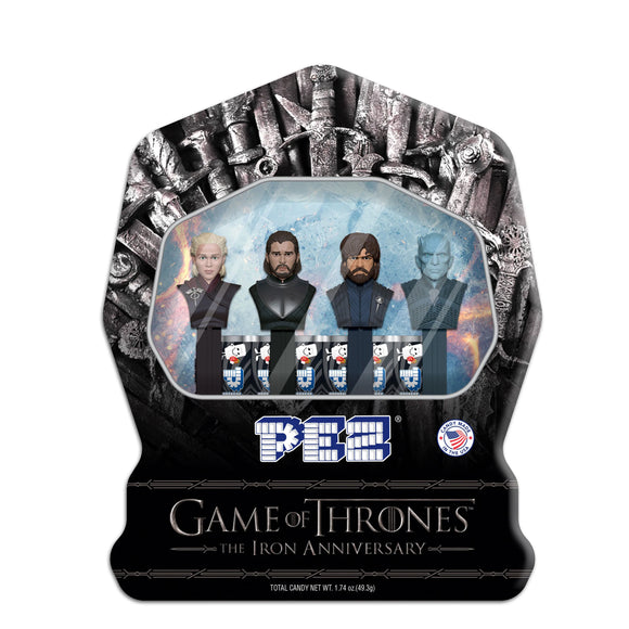 Pez Gift Set Tin Game of Thrones (4 Dispensers+6rolls) X 6 Units
