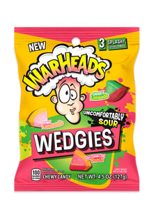 Warheads Wedgies Peg Bag 4.5oz X 12 Units