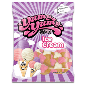 Yumy Yumy Ice Cream Cones Peg Bag 4oz X 12 Units