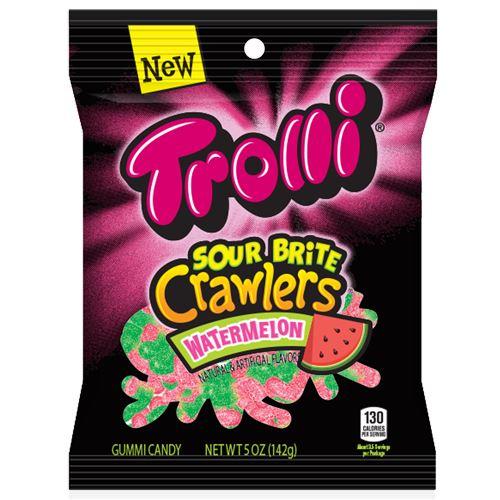 Trolli Peg Bag - Watermelon Sour Brite Crawlers 5oz X 12 Units