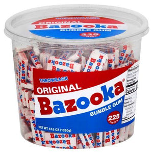 Bazooka Original Throwback Bubble Gum Tub ( 225 Pieces )