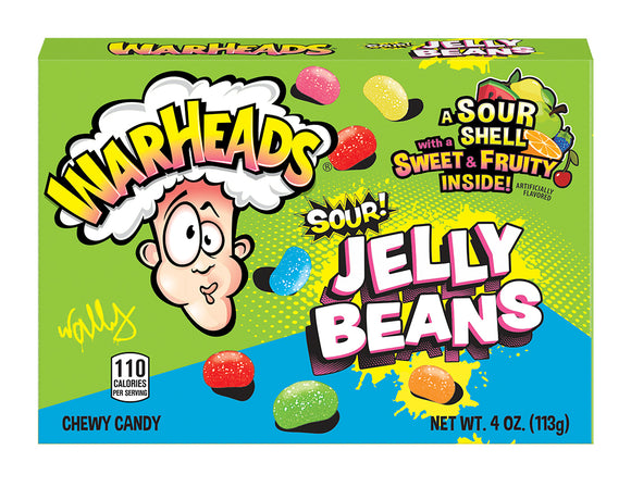 Theater Box Warheads Sour Jelly Beans 4oz X 12 Units
