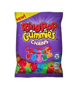 Topps Ring Pop Gummi Chains Peg Pag 5.07oz X 12 Units
