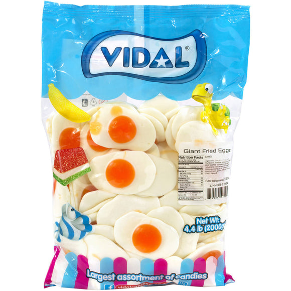 Bulk - Vidal Giant Fried Egg Gummies 2 Kg ( 4.4 Lb )