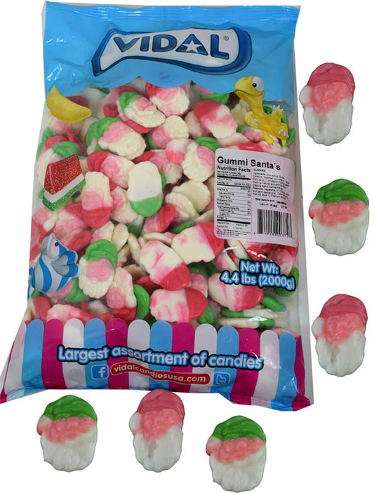 Vidal Bulk Christmas Gummi Santa's 4.4lb X 1 Unit