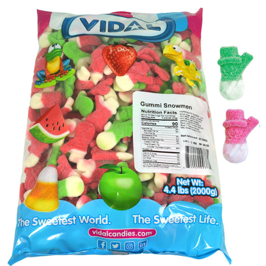 Bulk Vidal Christmas Gummi Snowmen 4.4lb X 1 Unit