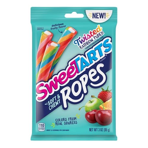 Sweetarts Ropes Twisted Rainbow Punch 5oz X 12 Units
